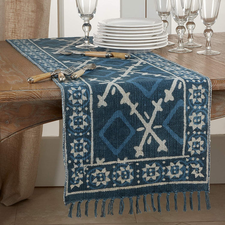 Cotton Rug Runner Distressed Design