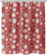 Unknown1 Soft Doilies Red Shower Curtain Red Geometric Modern Contemporary Polyester