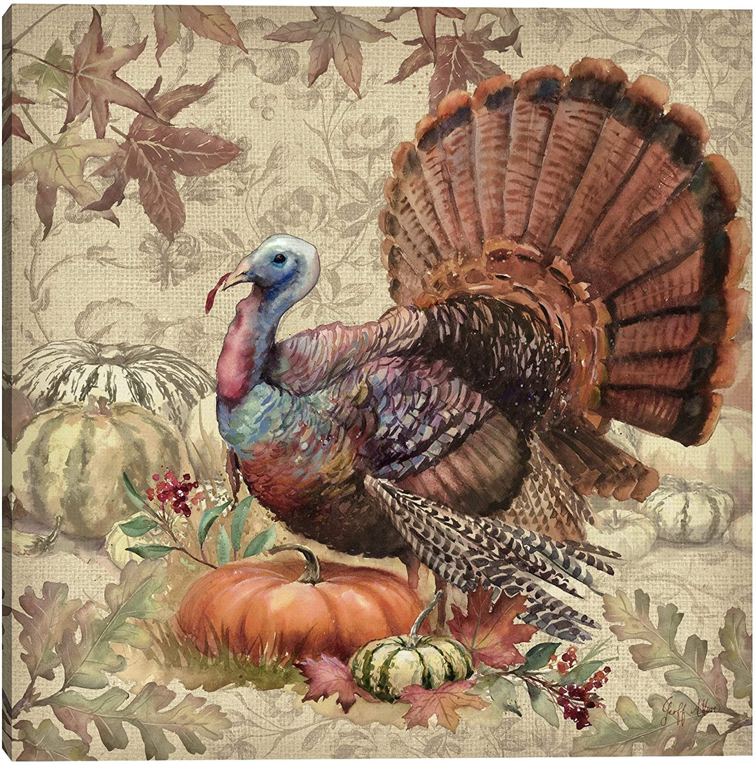 Fall Fowl Turkey Canvas Art Farmhouse