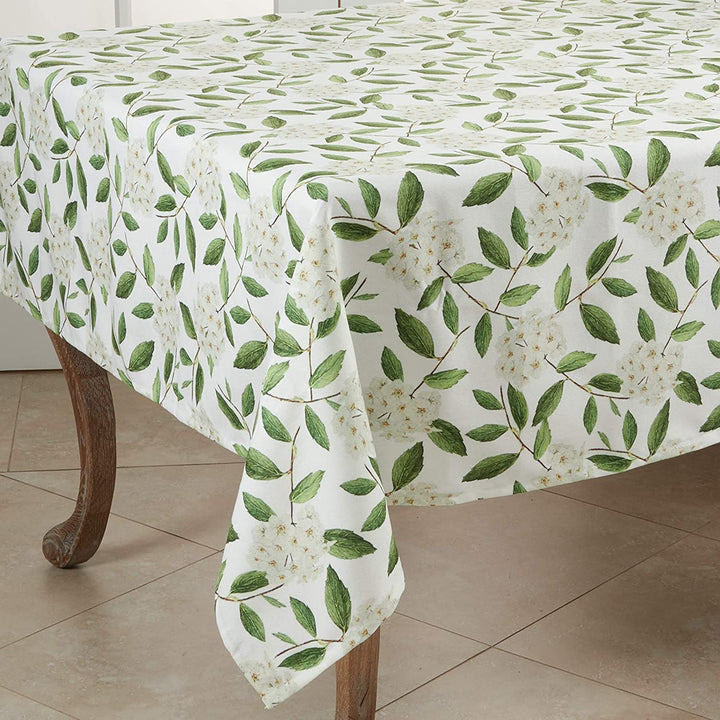 Floral Design Square Tablecloth 55" Green Modern