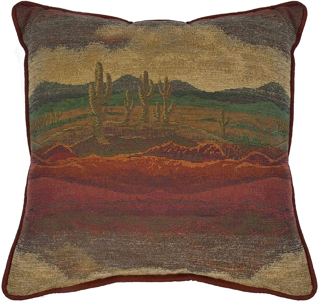 Desert Sunset Throw Pillow Color Nature Polyester