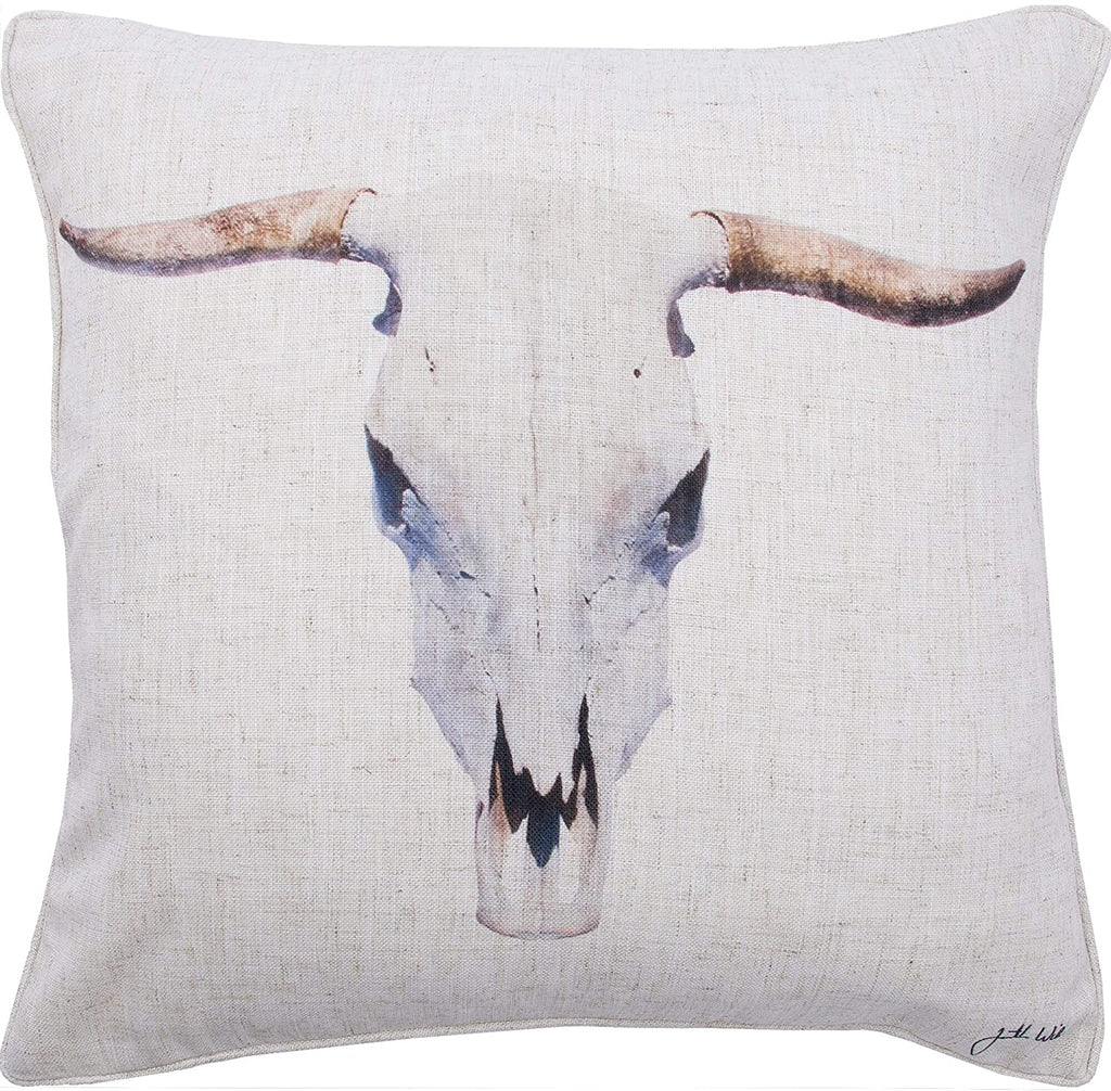 Unknown1 Decorative Pillow Brown White Animal Nature Traditional Linen Polyester Single Removable Cover