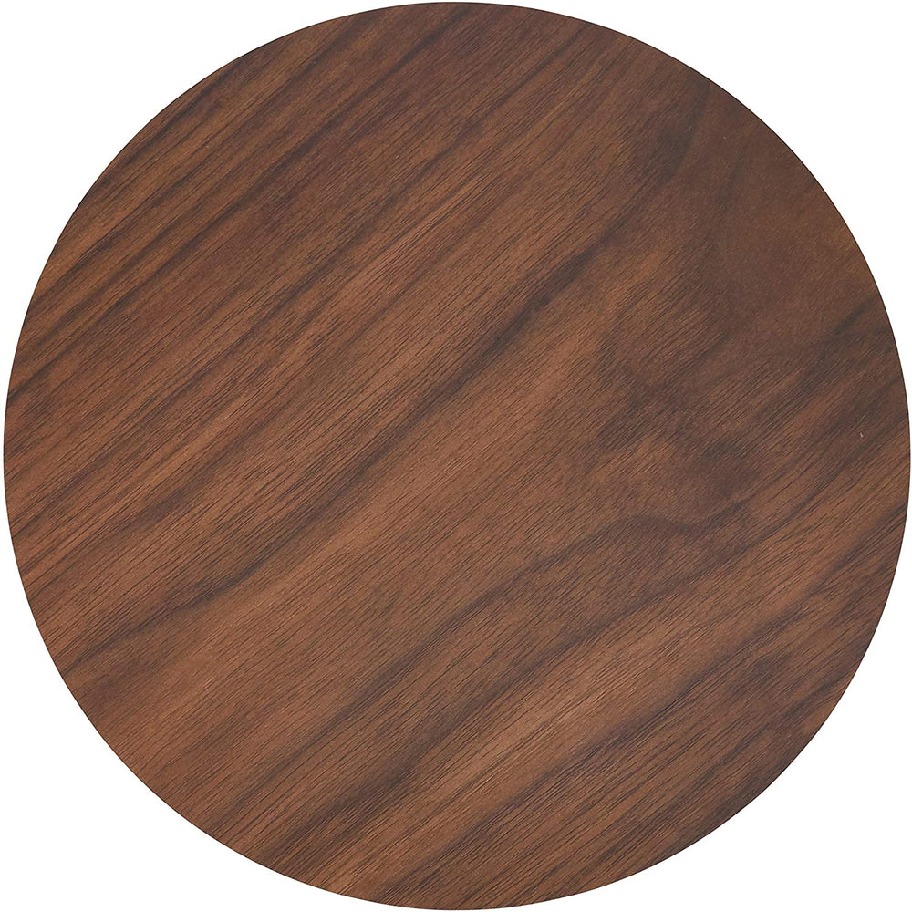 MISC Round Placemats Wooden (Set 4) Brown Synthetic Fiber