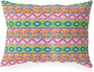 MISC Indoor|Outdoor Lumbar Pillow by Designs 20x14 Green Geometric Southwestern Polyester Removable Cover