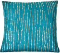 Handmade Sequins Teal Decorative Accent Pillow Blue Green Modern Contemporary