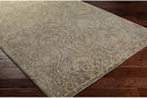 MISC Hand Knotted Admission Wool Area Rug 2' X 3' Brown Grey Floral Botanical Latex Free Handmade