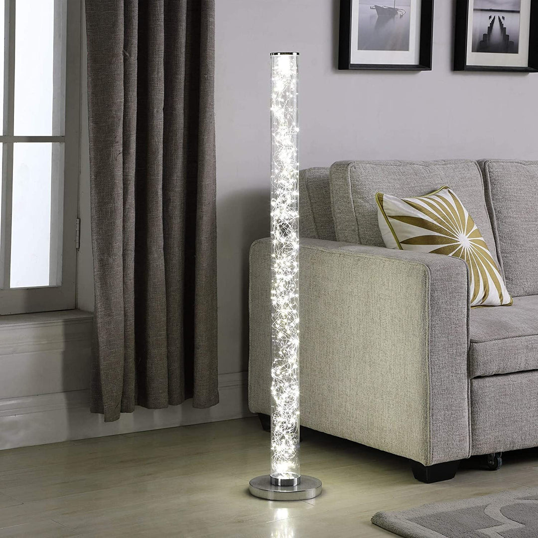 Led Column Floor Lamp Crystal White Reading Light Rope