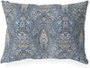 UKN Slate Lumbar Pillow Blue Geometric Global Polyester Single Removable Cover