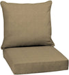 Tan Texture Outdoor Deep Seat Set Solid Traditional Olefin Uv Resistant