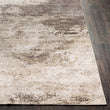 Beige Brown Abstract Area Rug 2' X 3'3" Modern Contemporary Rectangle Polyester Synthetic Contains Latex Pet Friendly Stain Resistant