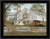 American Star Quilt Block Barn by Billy Ready Hang Framed Black Frame Color Farmhouse Rectangle