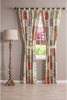 MISC Blooming Prairie Patchwork Tab top Curtain Panel Pair 42 X 84 Off White Pink Purple Casual Cotton Includes Tiebacks