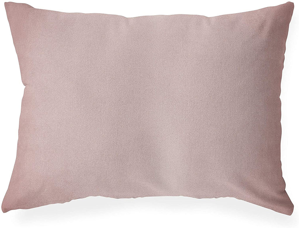 UKN Pink Lumbar Pillow Pink Solid Color Modern Contemporary Polyester Single Removable Cover