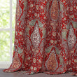 MISC Peacock Floral Pattern Blackout Window Curtain Grommet 2 Layers Panels 52'' Width X 84'' Length Red Animal French Country Polyester Thermal