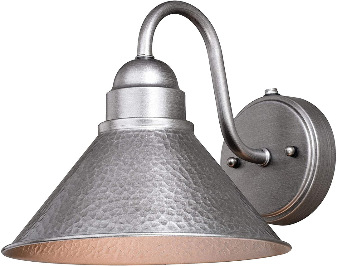 Outland 1 Light Dusk Dawn Pewter Farmhouse Barn Dome Outdoor