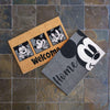 Unknown1 Mickey Coir Gray 2 Pack Area Rug (1'16" X 2'8") 1'6" 2'8" Color Novelty Kids Tween Rectangle Latex Free