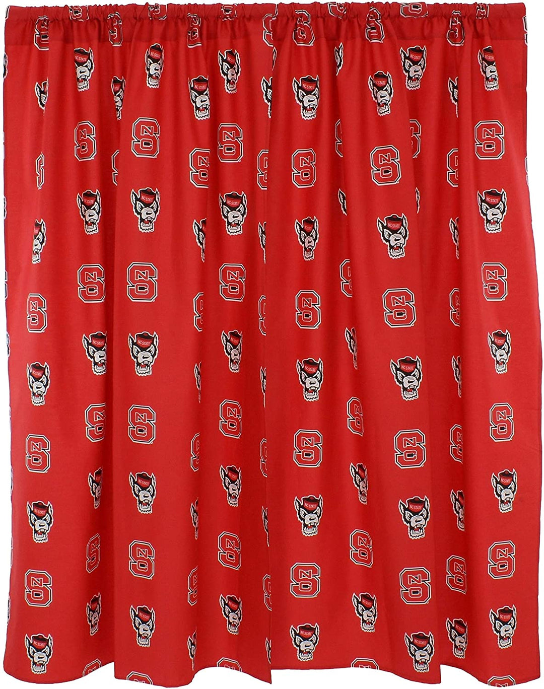 North Carolina State Wolfpack Cotton Curtain Panels Set 2 Novelty Casual Traditional - Diamond Home USA