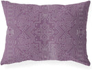 UKN Purple Lumbar Pillow Purple Geometric Southwestern Polyester Single Removable Cover