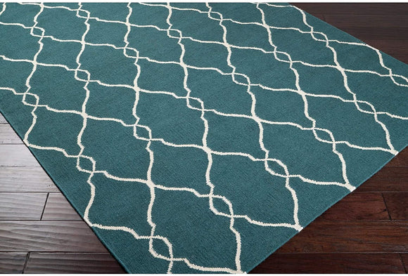 MISC Hand Woven Blue Wool Area Rug 2'6