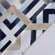 Diamond Watercolor Geo Checker Plaid Pattern Window Valance 52 X 18 Blue Navy Geometric Modern Contemporary Traditional 100% Polyester