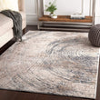 Grey Modern Area Rug 5'3" X 7'3" Brown Ivory Abstract Contemporary Rectangle Polypropylene Synthetic Latex Free Pet Friendly Stain Resistant