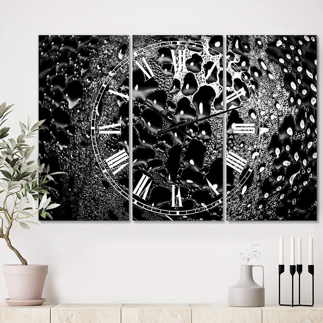 Abstract Droplets 15' Oversized Modern Wall Clock Panels