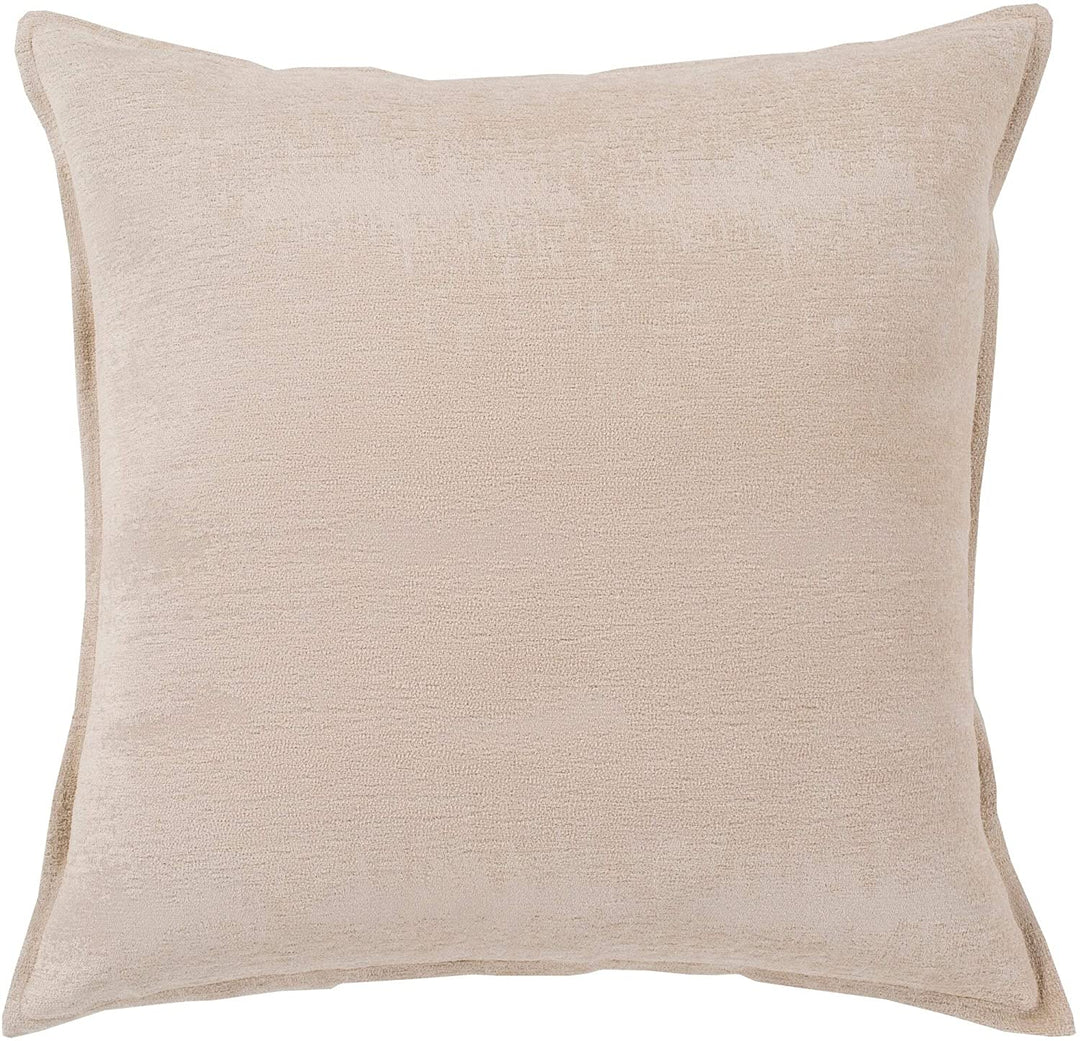 Khaki Poly Fill Throw Pillow (20" X 20") Beige Solid Color