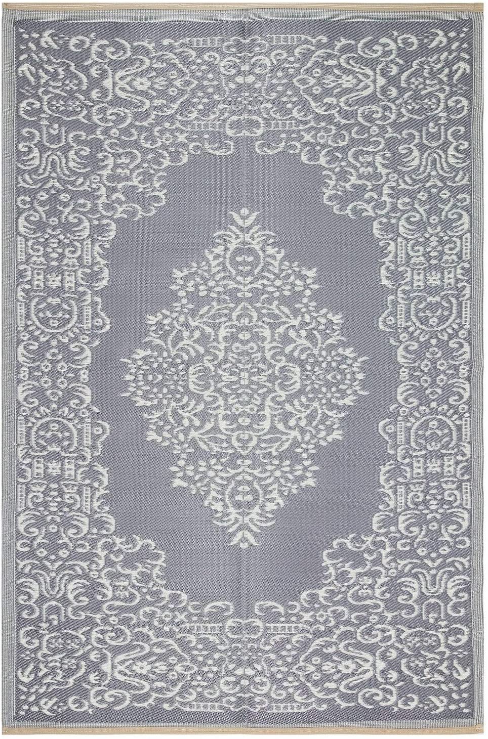 Lightweight Indoor Outdoor Area Rug 5 9 X 8 9 Feet Medallion