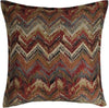 Waves 20 inch Decorative Pillow Color Red Chevron