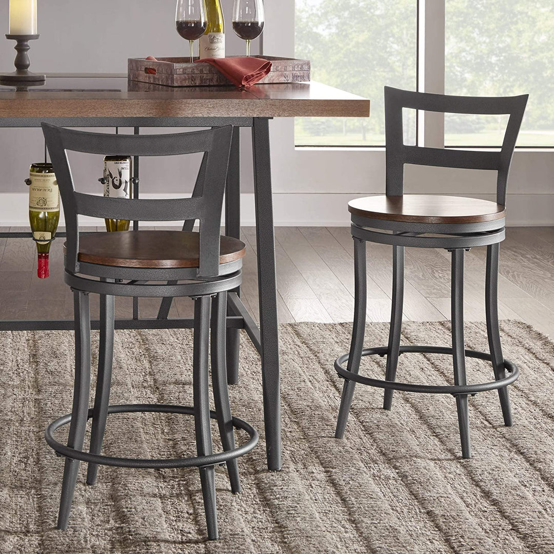 Counter Height Swivel Stools (Set 2) by Classic Black