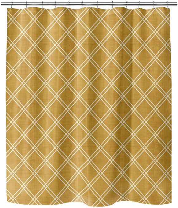 MISC Gold Shower CurtainVanessa Gold Geometric Southwestern Polyester