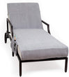 Turkish Cotton Grey Towel Cover Pocket Size Chaise Lounge Chair Solid Color Terry Cloth