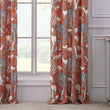 Unknown1 Curtain Panel Pair 84 X Inches Blue Orange Wildlife Bohemian Eclectic Lake House Rustic Microfiber Includes Tiebacks Lined