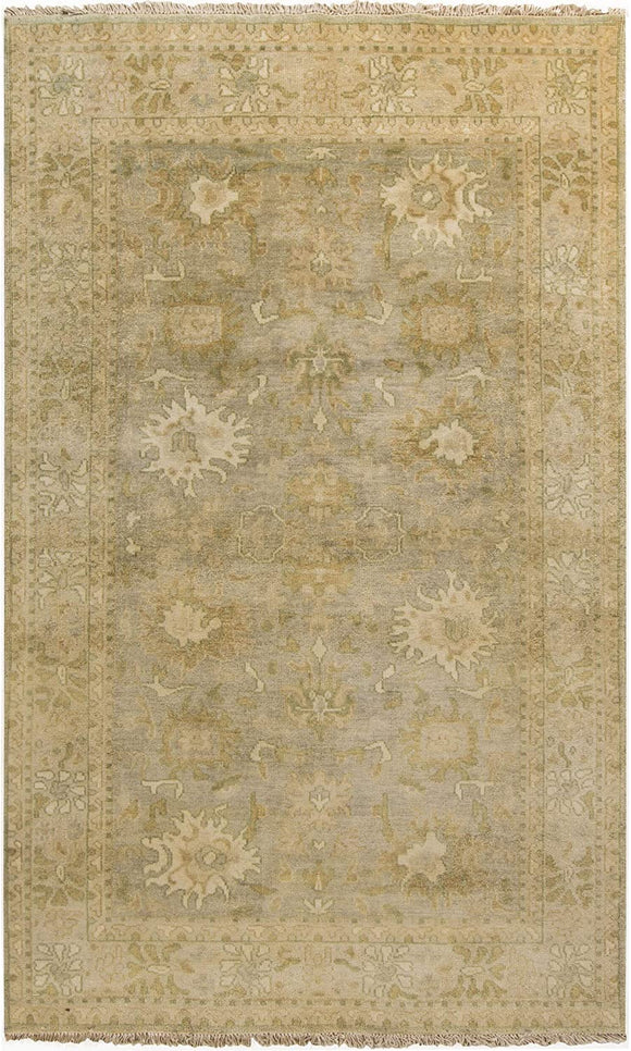 MISC Hand Knotted Floral New Zealand Wool Area Rug 2' X 3' Ivory Border Paisley Natural Fiber Latex Free Handmade