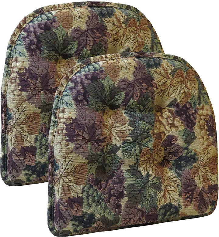 Gripper Non Slip 15" X 16" Cabernet Tufted Chair Cushions