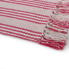 Fabric Throw Blanket by Off White Pink Striped Modern Contemporary Cotton
