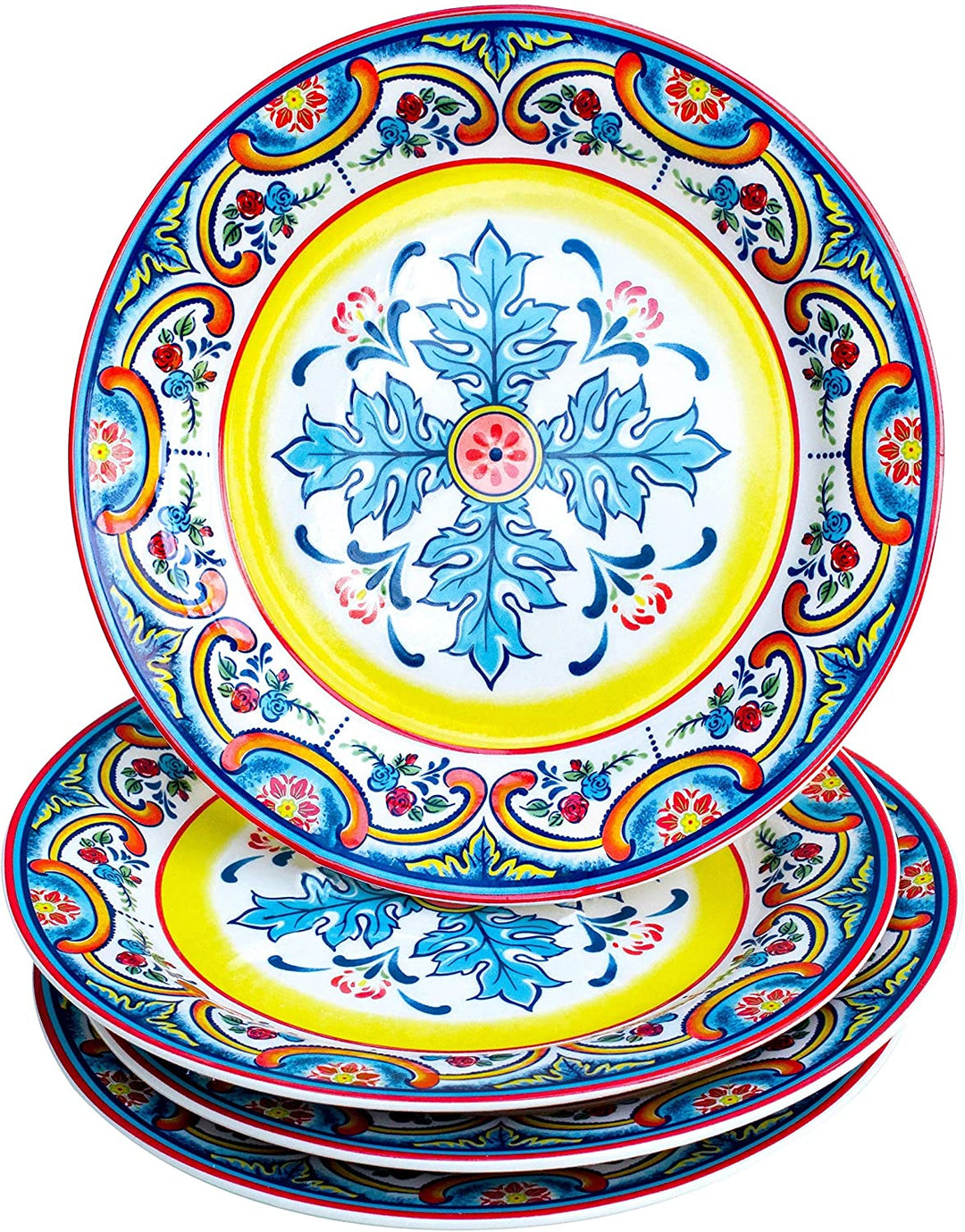 Euro eramica Zanzibar eramic 8" Salad Plate (Set 4) Blue