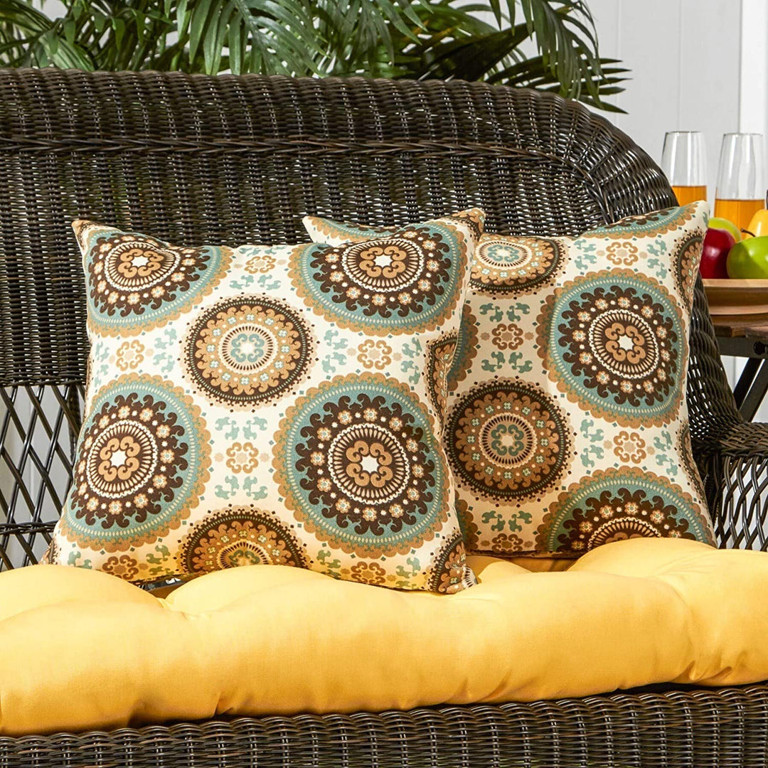 Outdoor 17 inch Accent Pillow (Set 2) 17w X 17l Brown