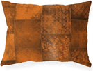 UKN Eclectic Bohemian Patchwork Rust Lumbar Pillow Orange Geometric Bohemian Eclectic Polyester Single Removable Cover
