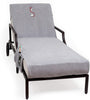 Turkish Cotton Embroidered Anchor Grey Towel Cover Pocket Chaise Lounge Chair Solid Color Terry Cloth