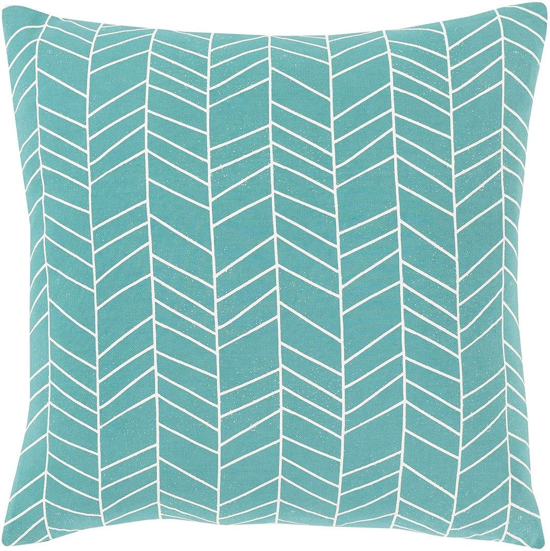 Modern Pillow Cover Green White Stripe Mid Century