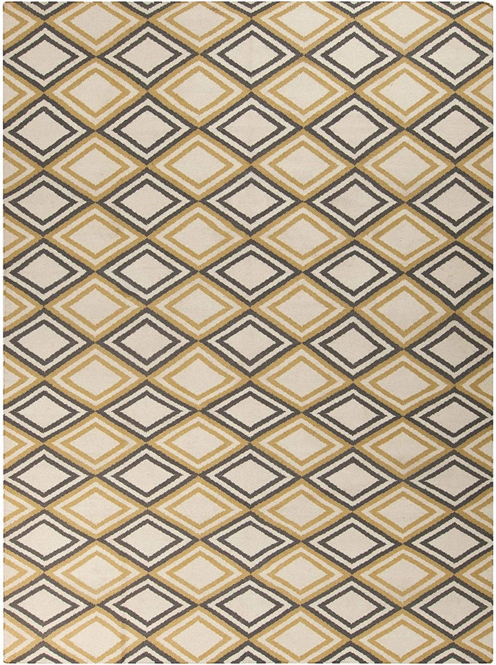 Hand Woven 'Caroni' Ivory Wool Area Rug 8' X 11' Brown