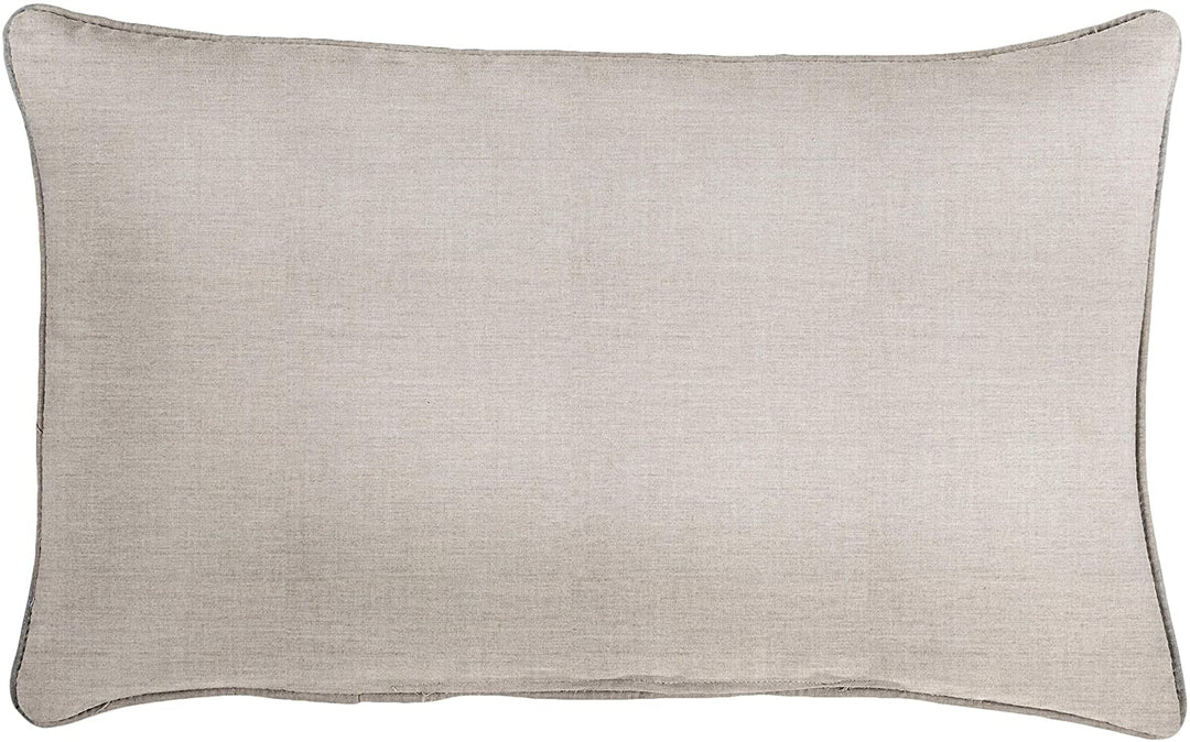 Cast Silver Indoor/Outdoor Corded Pillow 16 X 26 Grey Solid Transitional Synthetic Fade Resistant Uv - Diamond Home USA