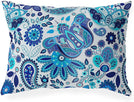UKN Lumbar Pillow Blue Floral Modern Contemporary Polyester Single Removable Cover