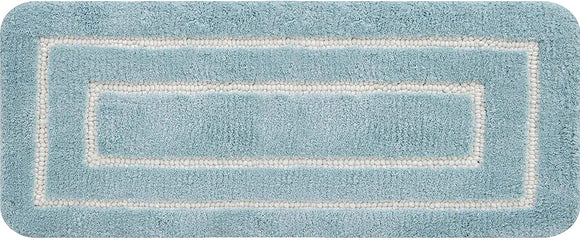 UKN Foam Bath Mat Aqua Blue Microfiber