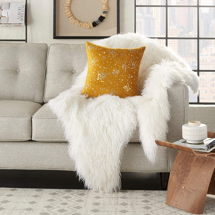 MISC Victory Gold Throw Pillow (18" X) Solid Color Cotton Single