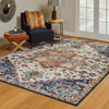Area Rug (5'3" X 7') Gertmenian 5' 7' Color Oriental Patterned Polypropylene Latex Free