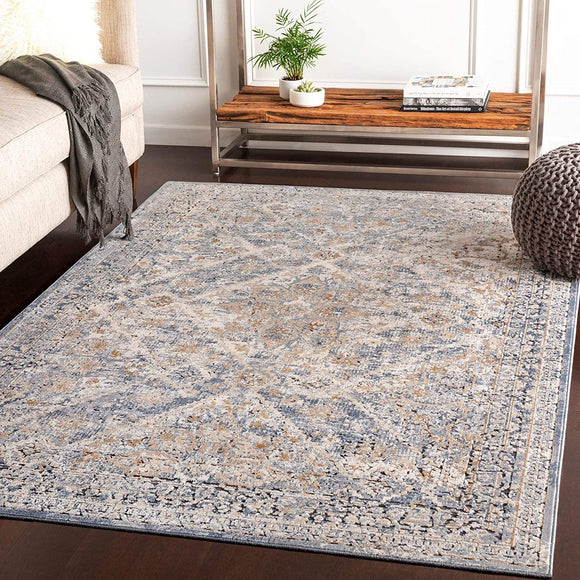 MISC Grey Traditional Area Rug 5'3