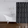 MISC Bath Black White Shower Curtain Black Geometric Southwestern Polyester