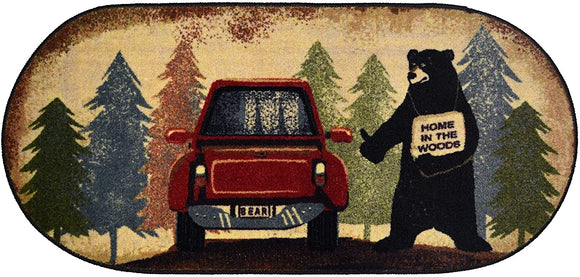 Hitchhiking Bear Accent Rug 20
